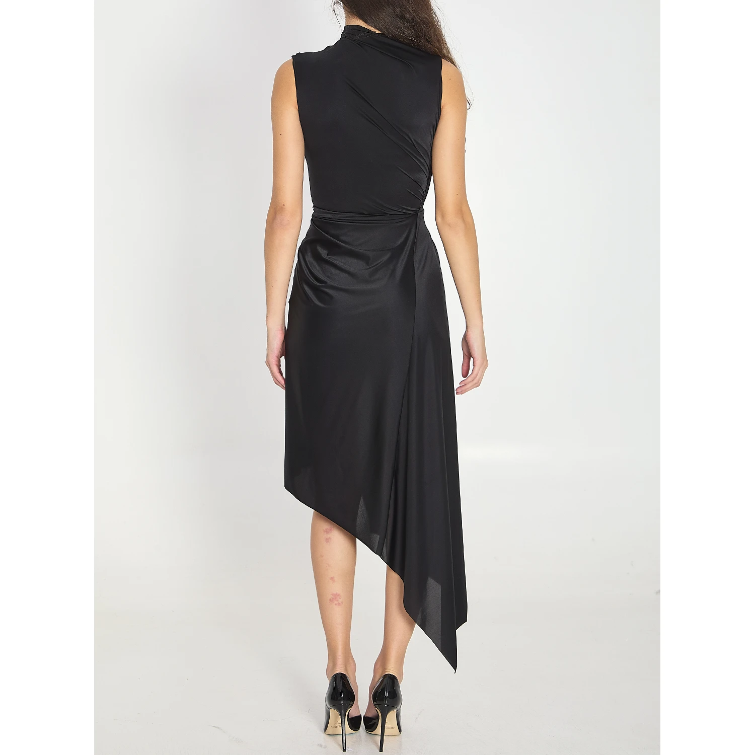 Asymmetric stretch dress