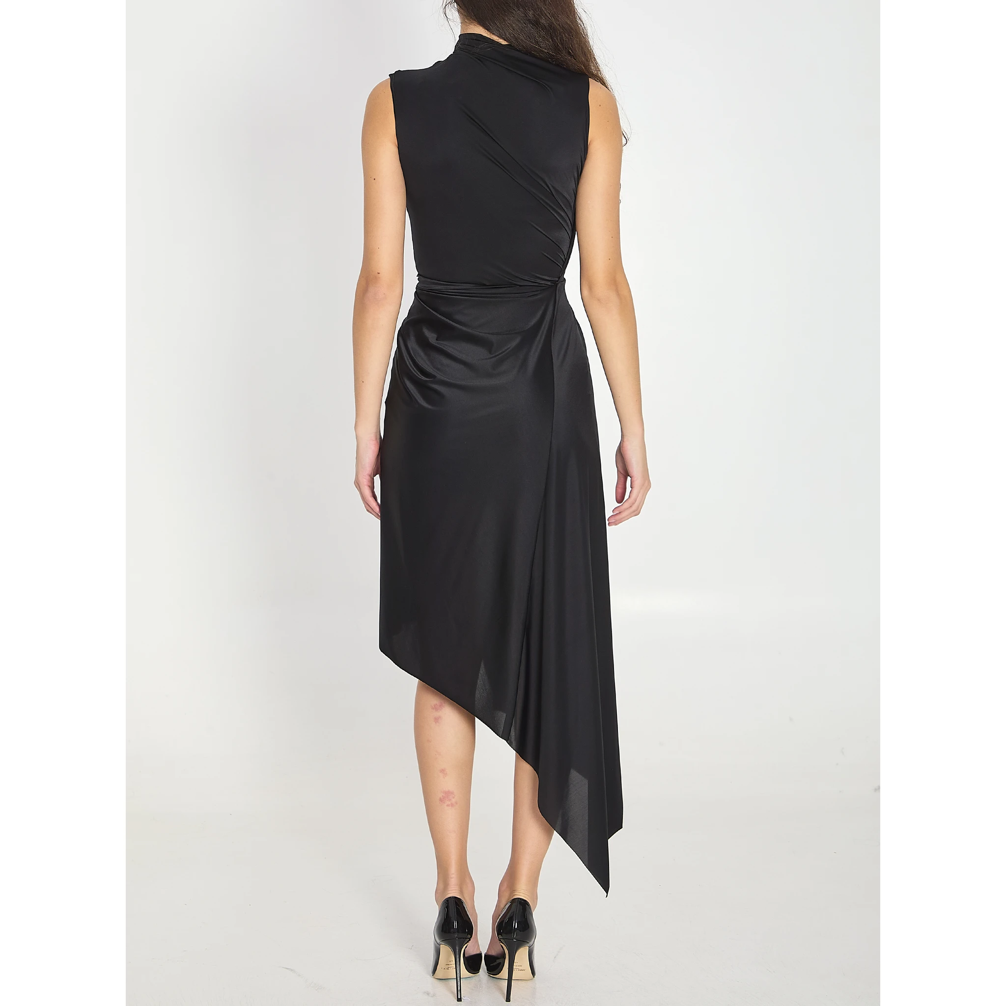 Asymmetric stretch dress