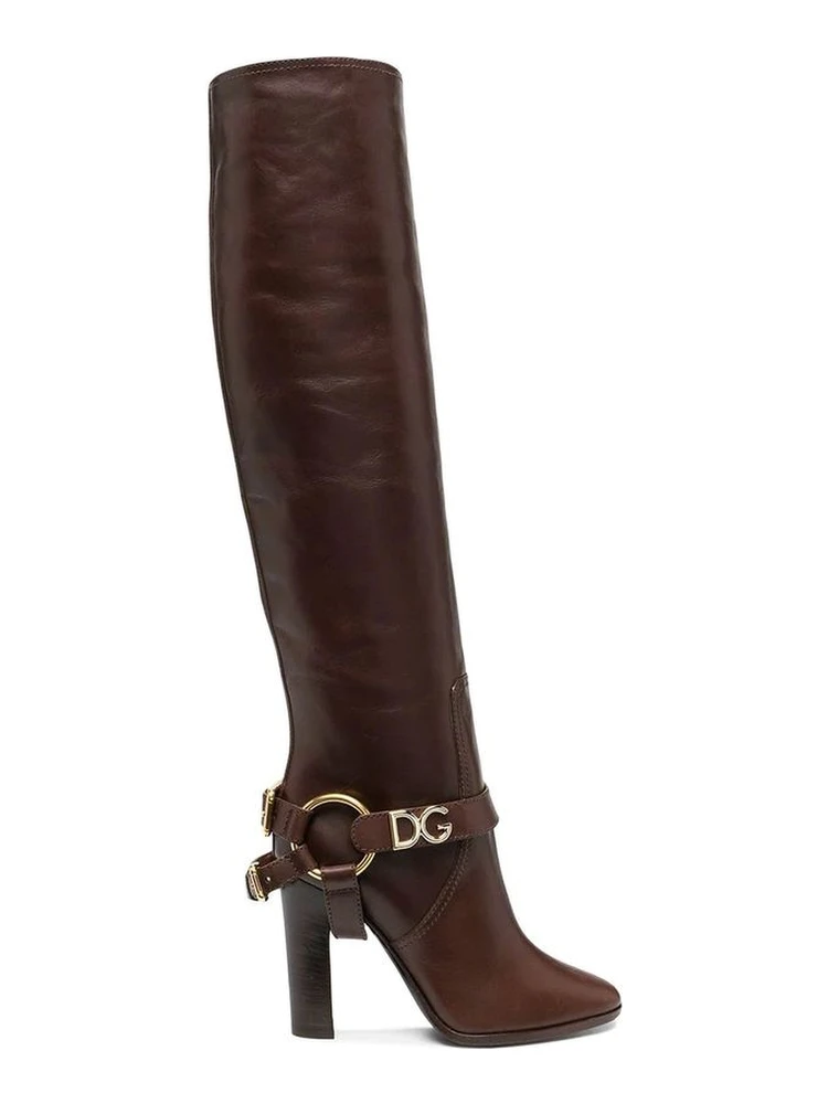 Brown Calfskin Ankle Boots