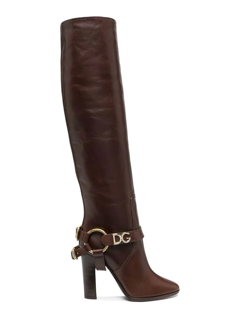 Brown Calfskin Ankle Boots