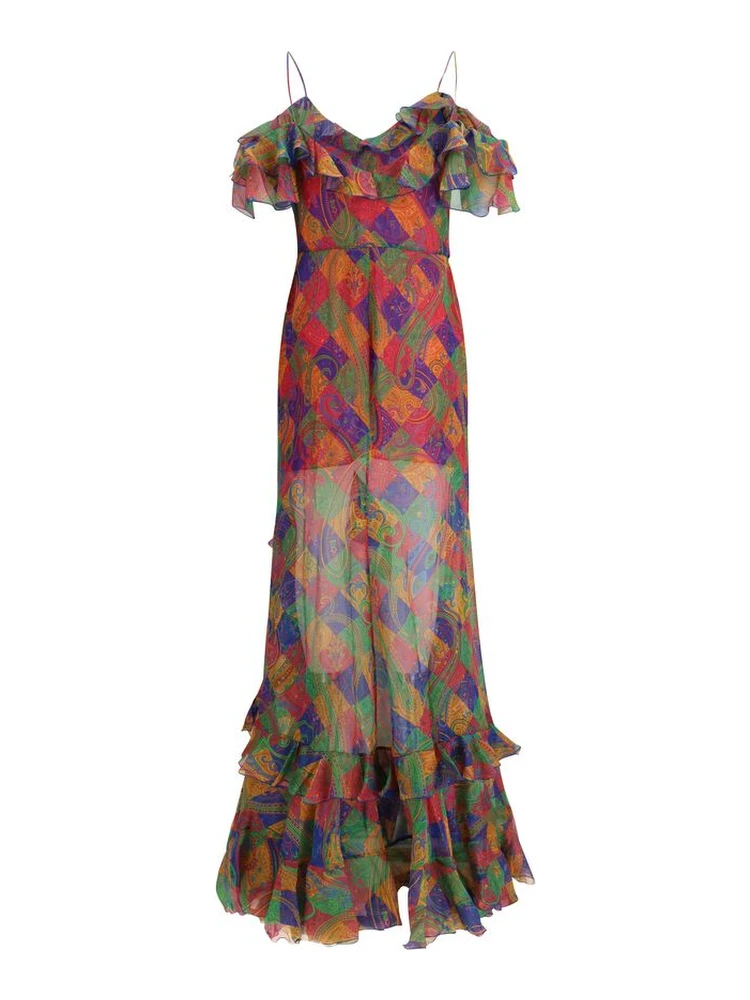 Multicolor Silk Casual Dress alternative