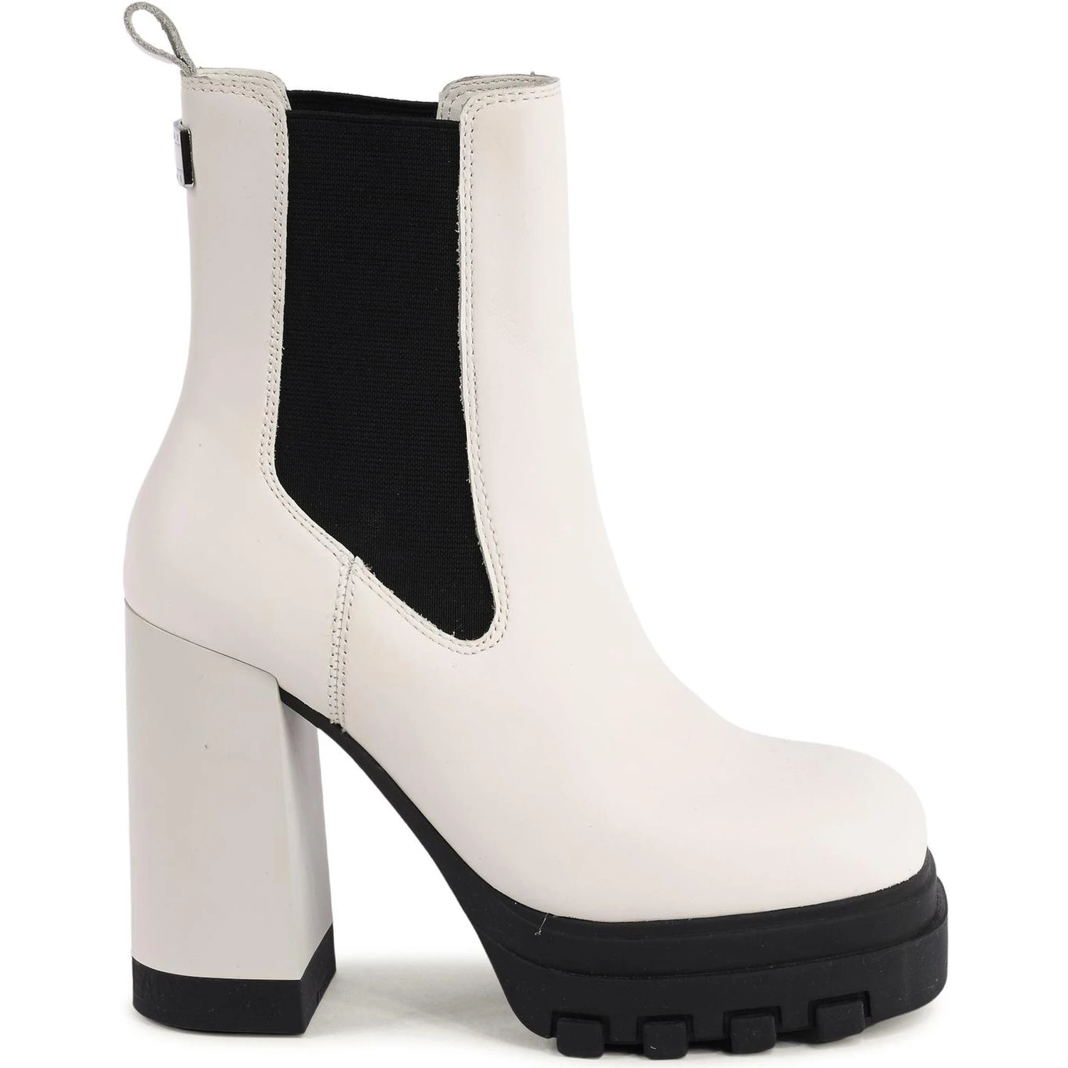 White Leather Ankle Boots