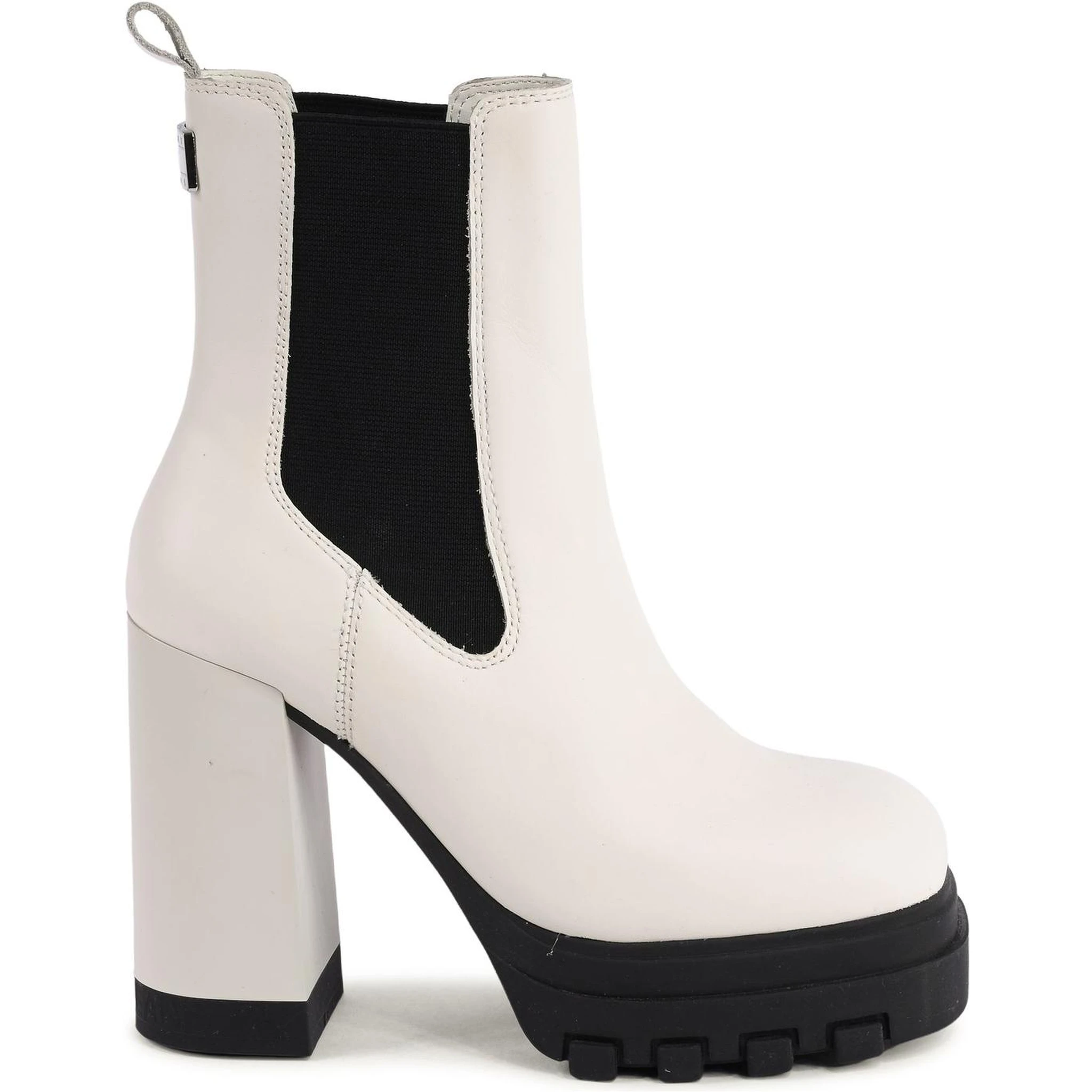 White Leather Ankle Boots