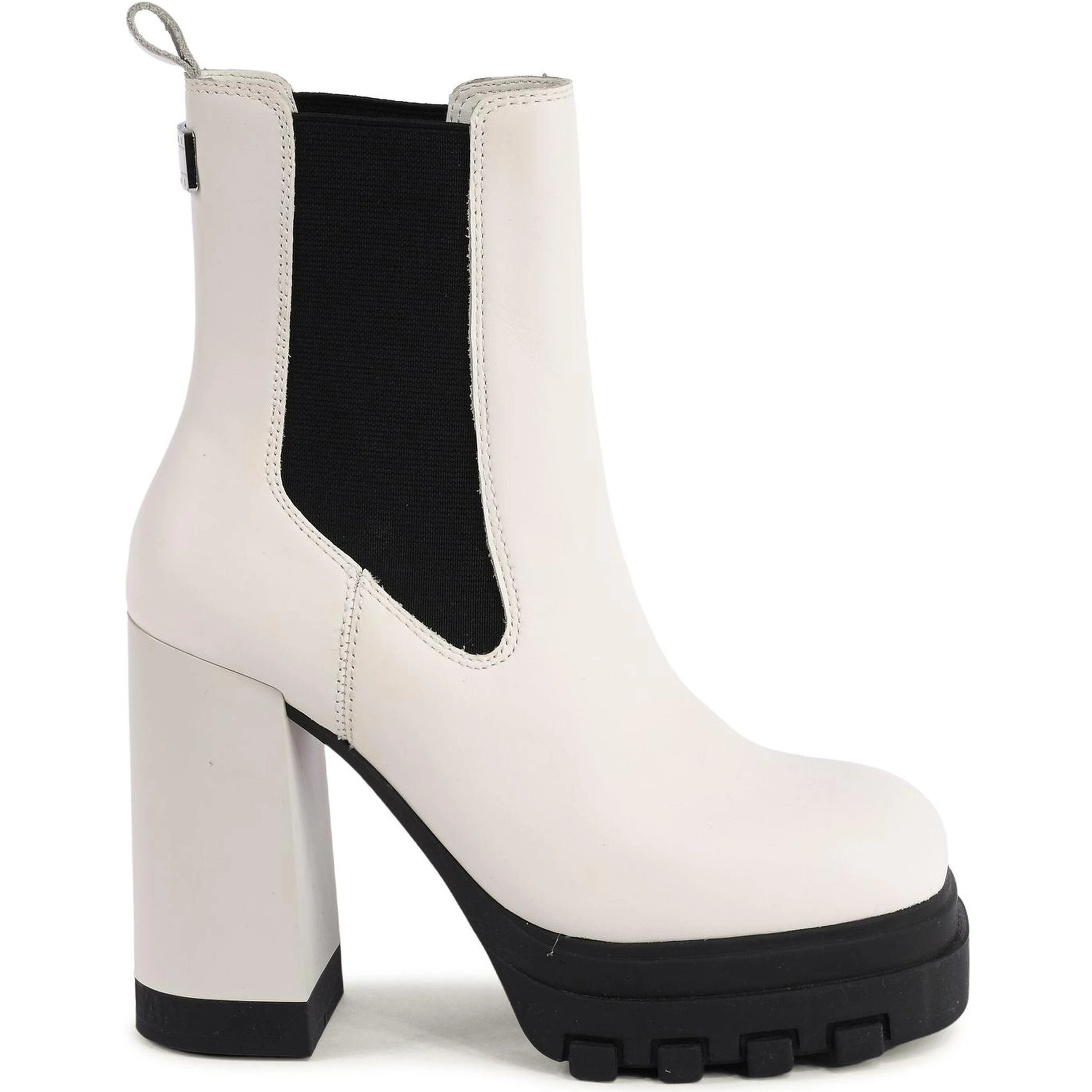 White Leather Ankle Boots