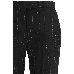 بنطال رسمي من الصوف الأسود