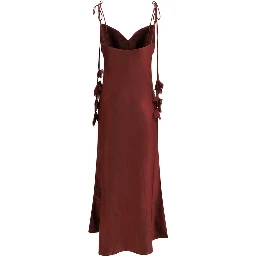Bordeaux Polyester Casual Dress