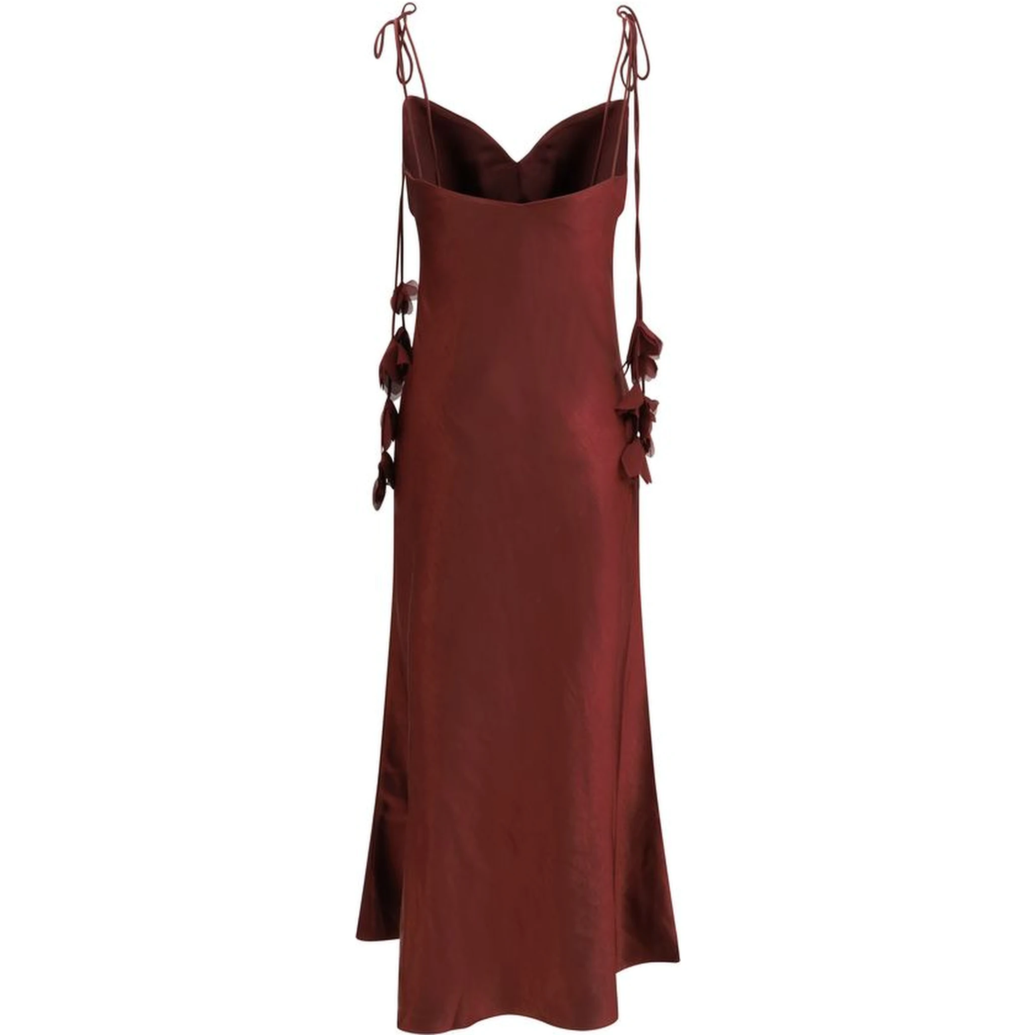 Bordeaux Polyester Casual Dress