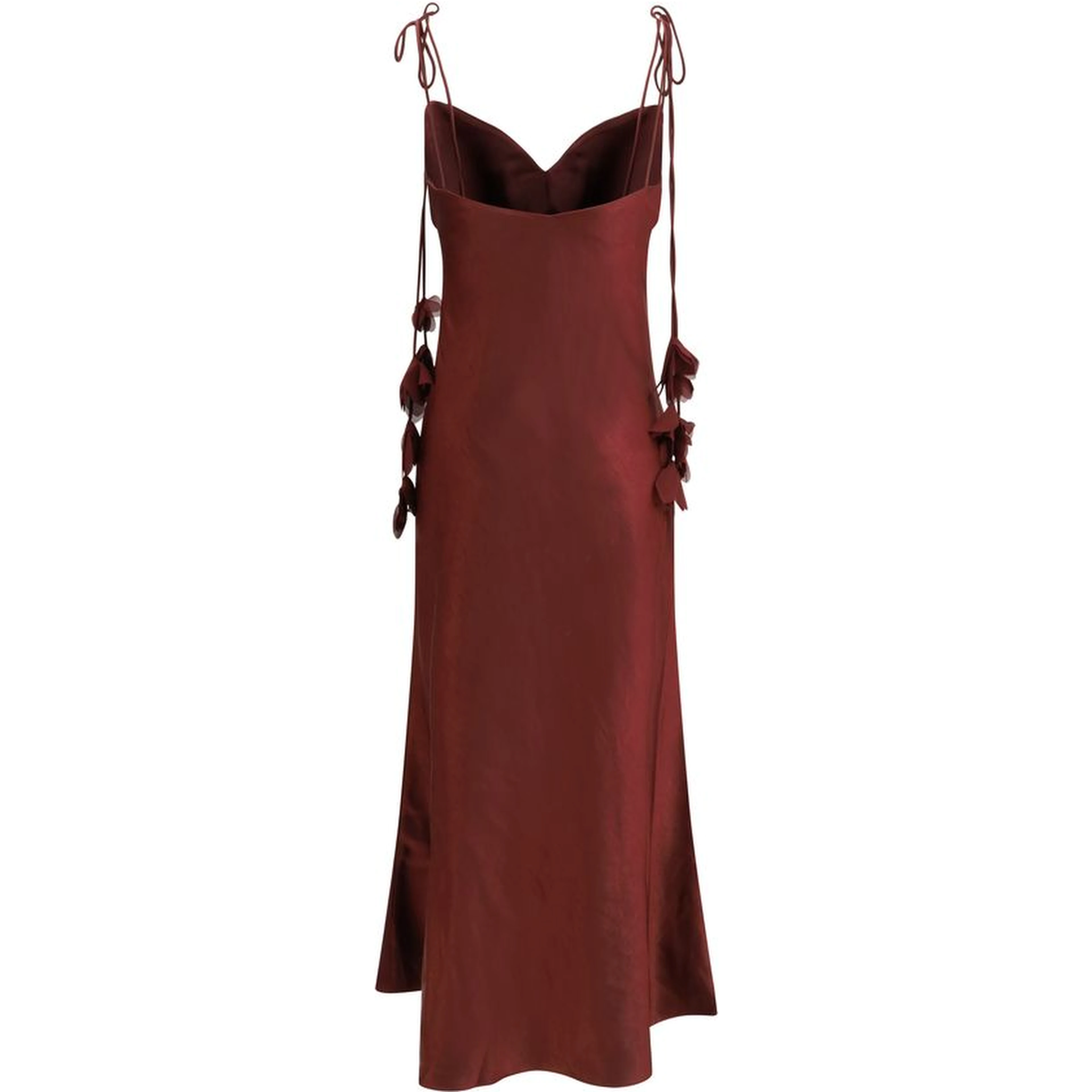 Bordeaux Polyester Casual Dress
