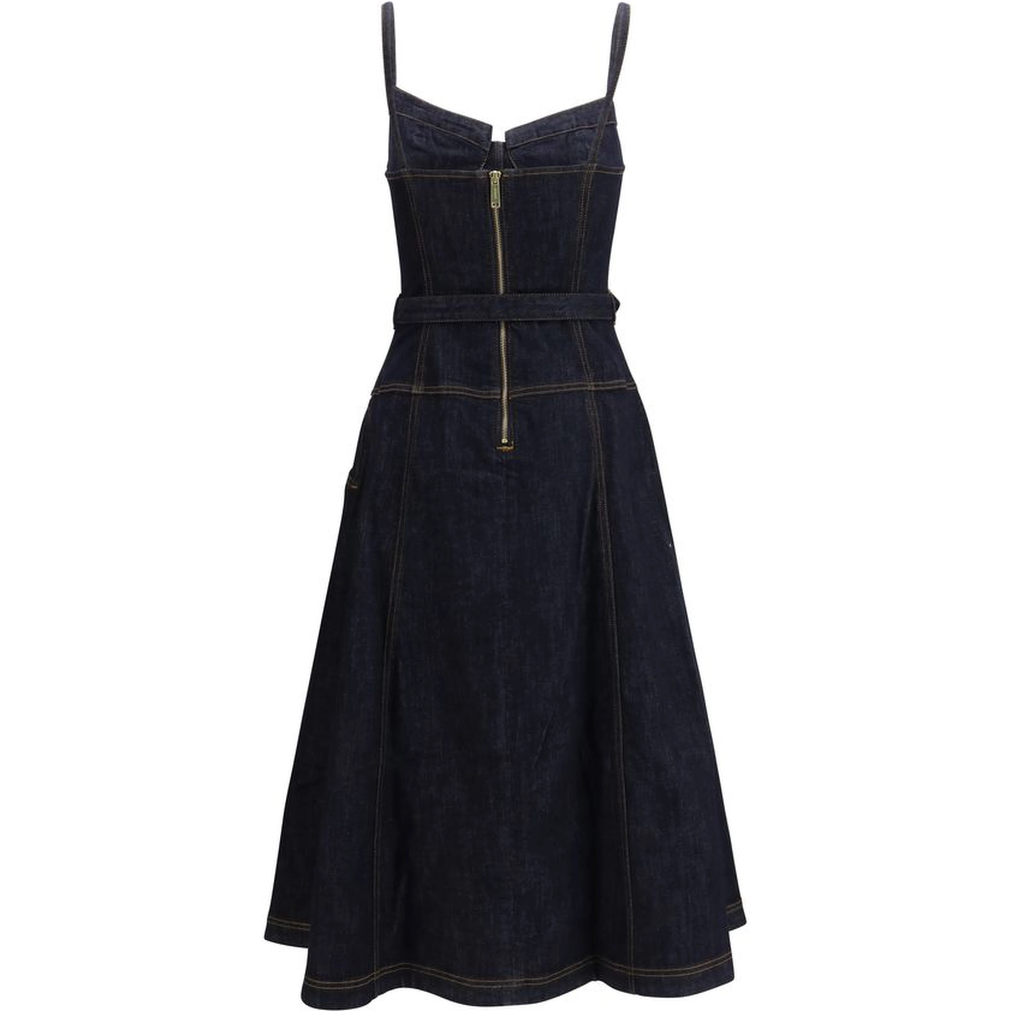 Blue Cotton Casual Dress