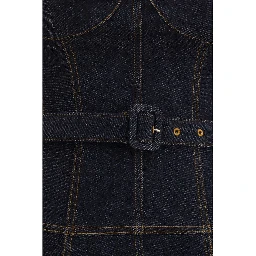 Blue Cotton Casual Dress
