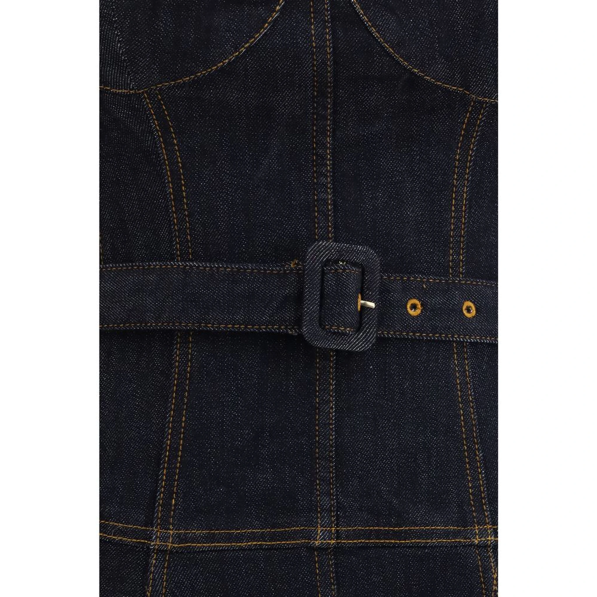 Blue Cotton Casual Dress