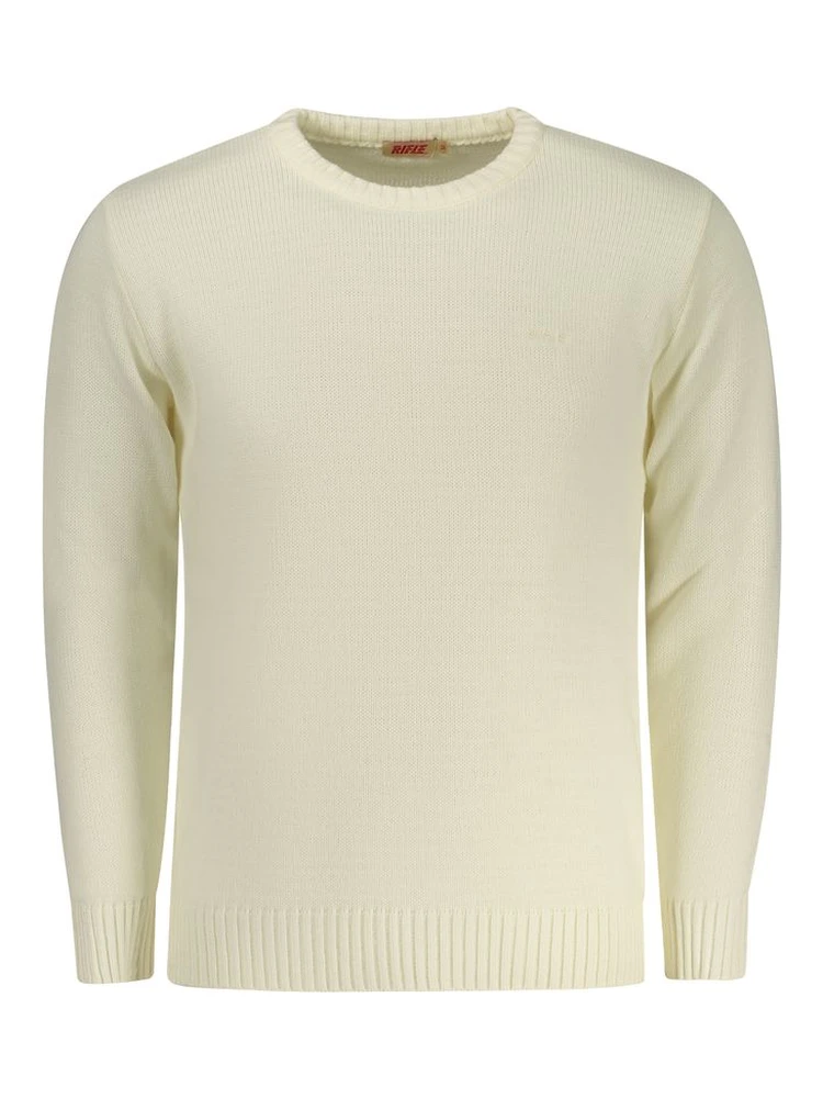 White Acrylic Men Sweater