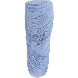 Light Blue Copper Midi Skirt