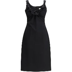 Black Cotton Casual Dress