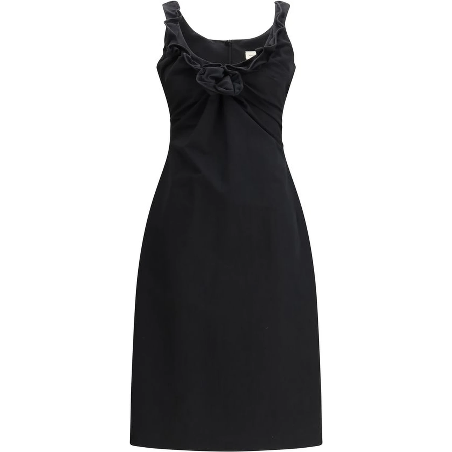 Black Cotton Casual Dress