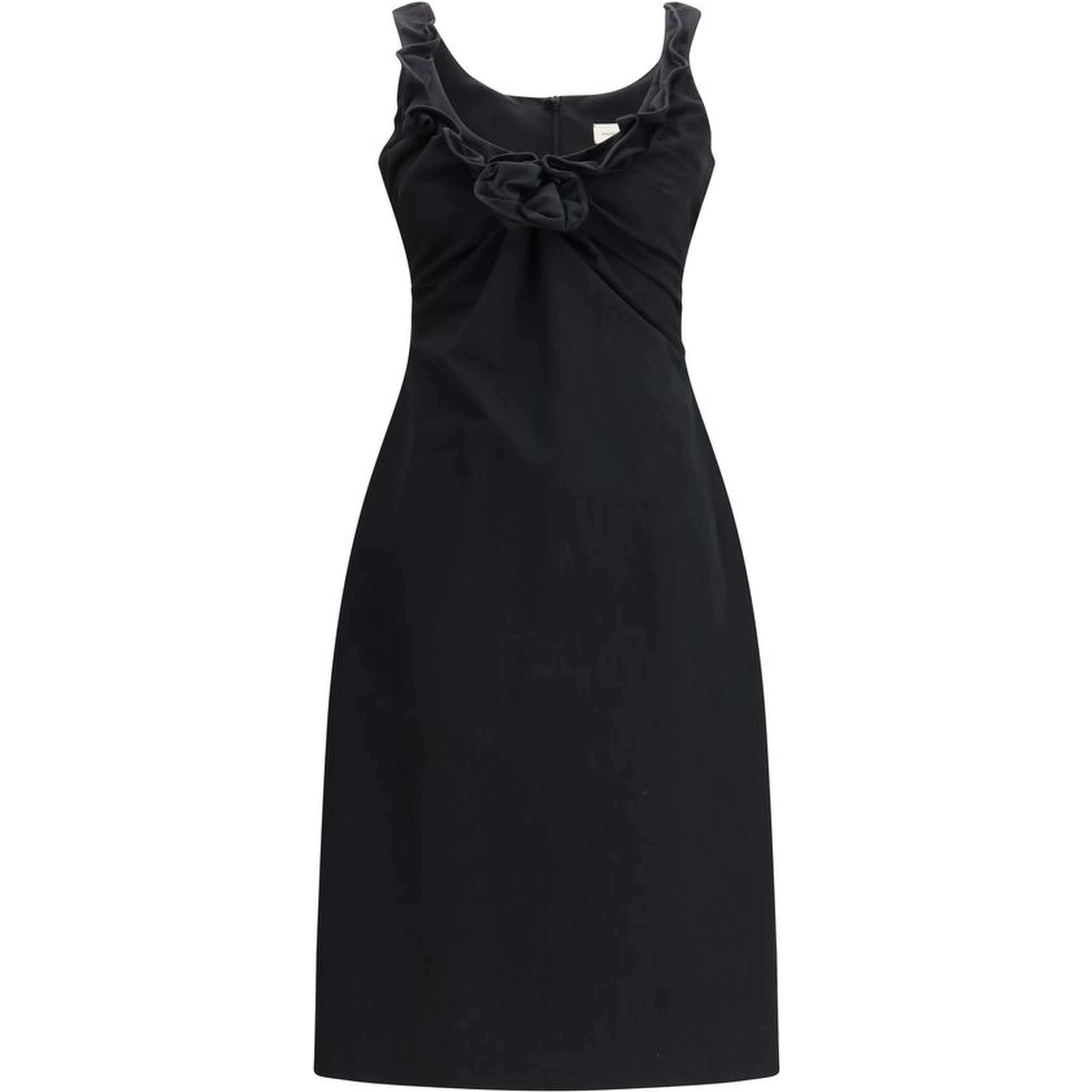 Black Cotton Casual Dress