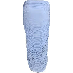 Light Blue Copper Midi Skirt