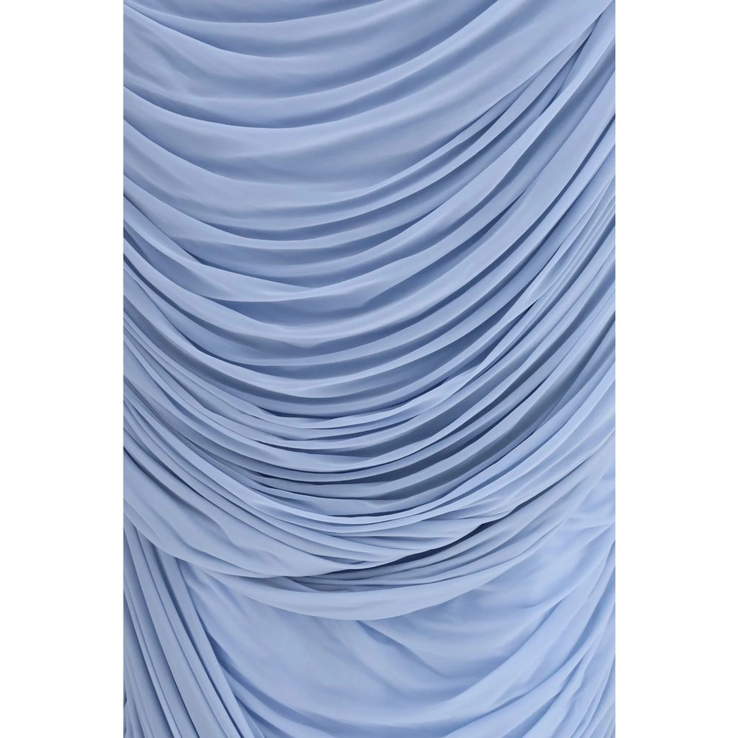 Light Blue Copper Midi Skirt