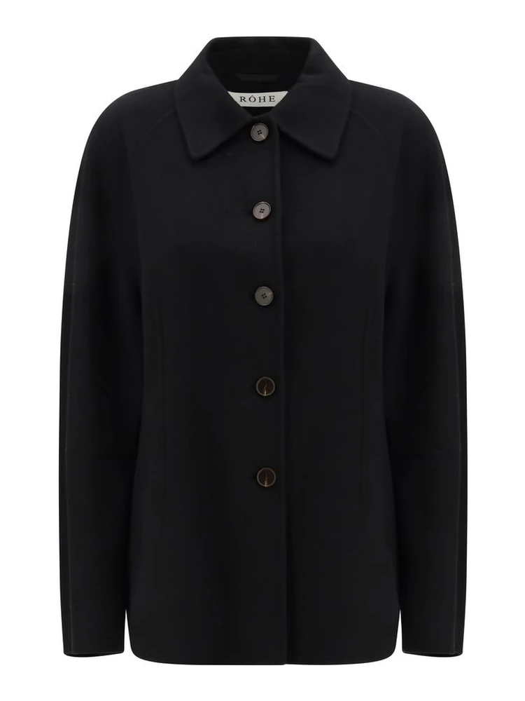 معطف صوف أسود