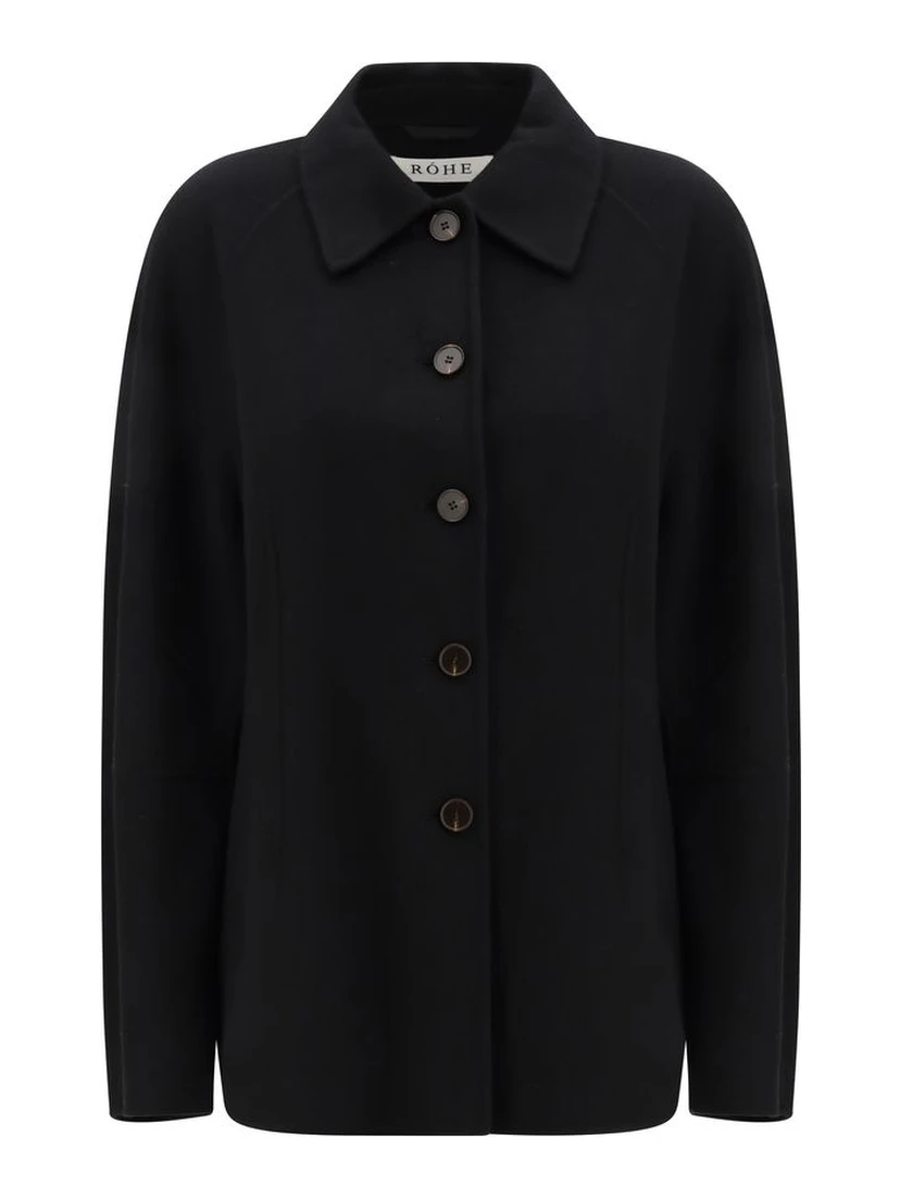 معطف صوف أسود