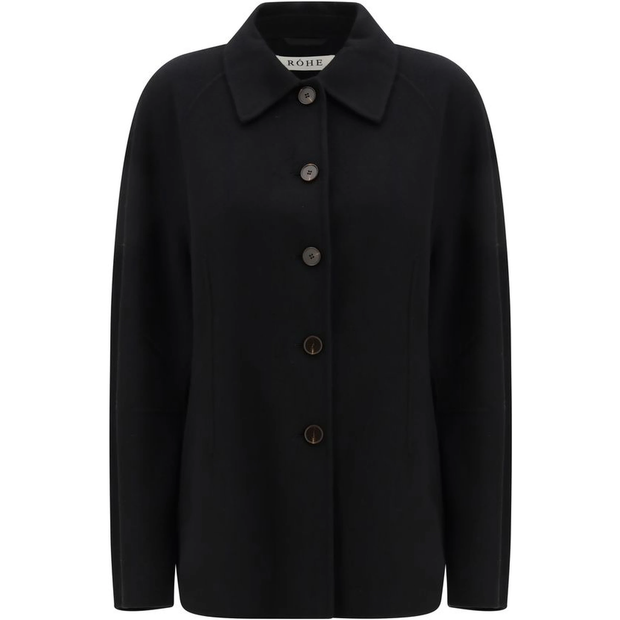 معطف صوف أسود