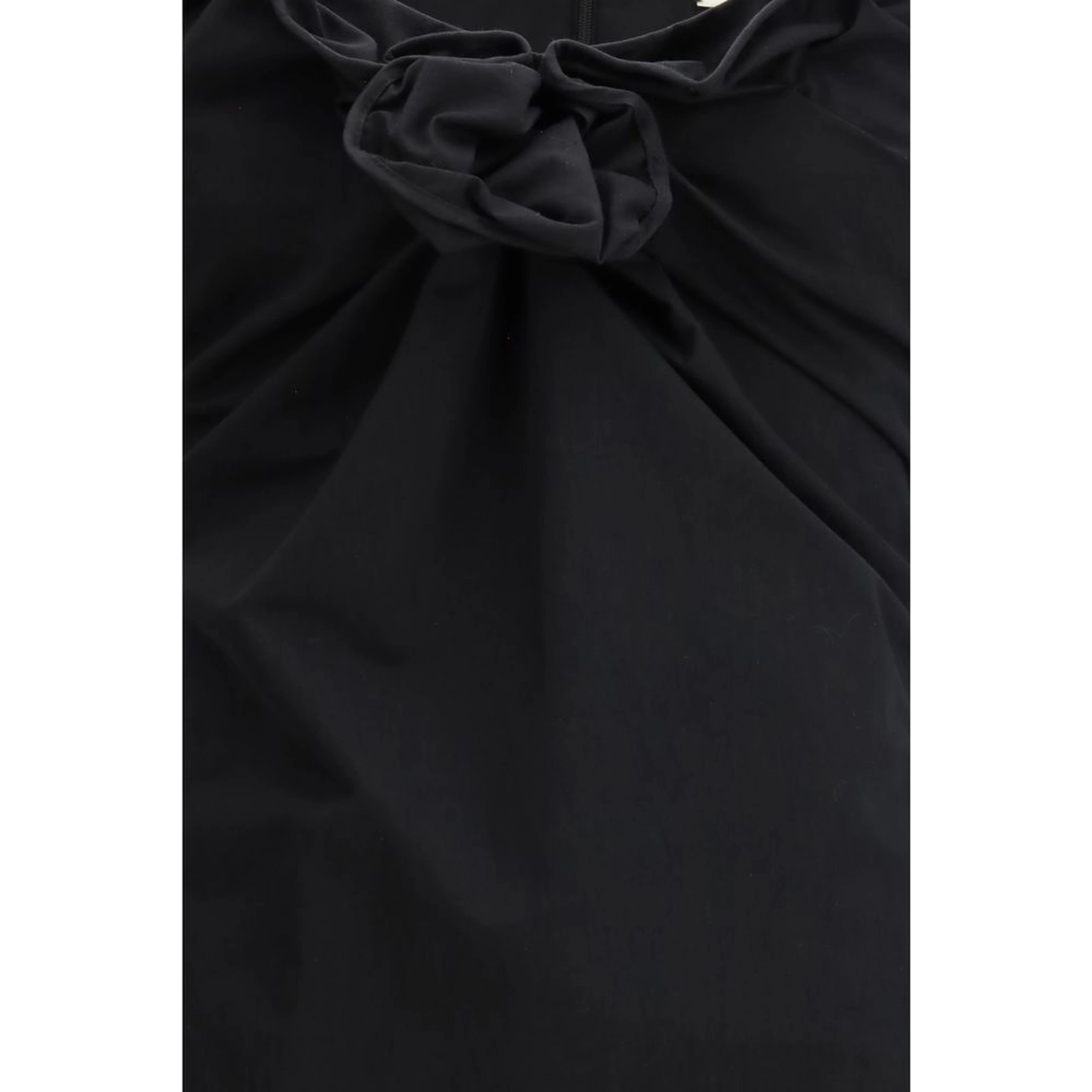 Black Cotton Casual Dress