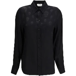 Black Viscose Pattern Shirt