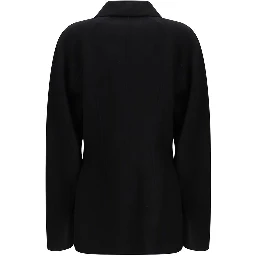 معطف صوف أسود