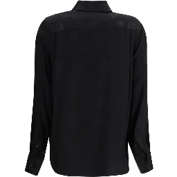 Black Viscose Pattern Shirt