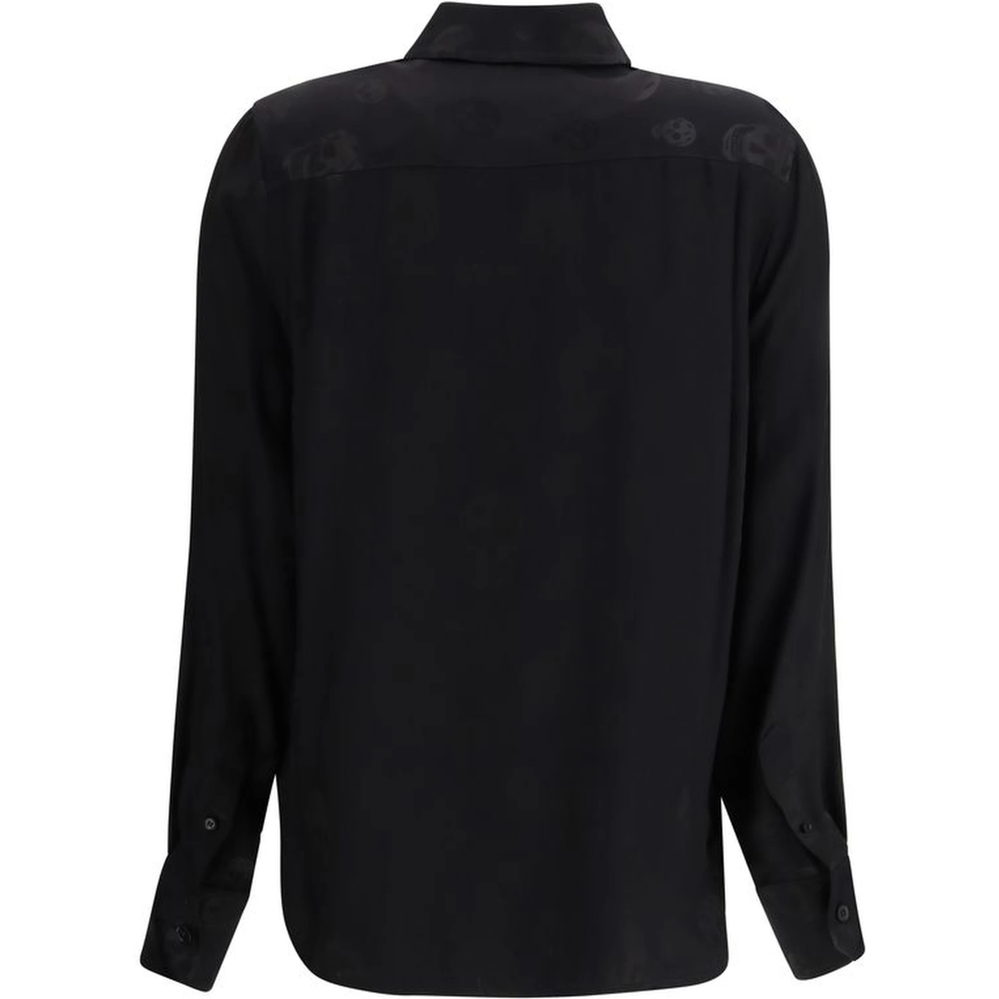 Black Viscose Pattern Shirt