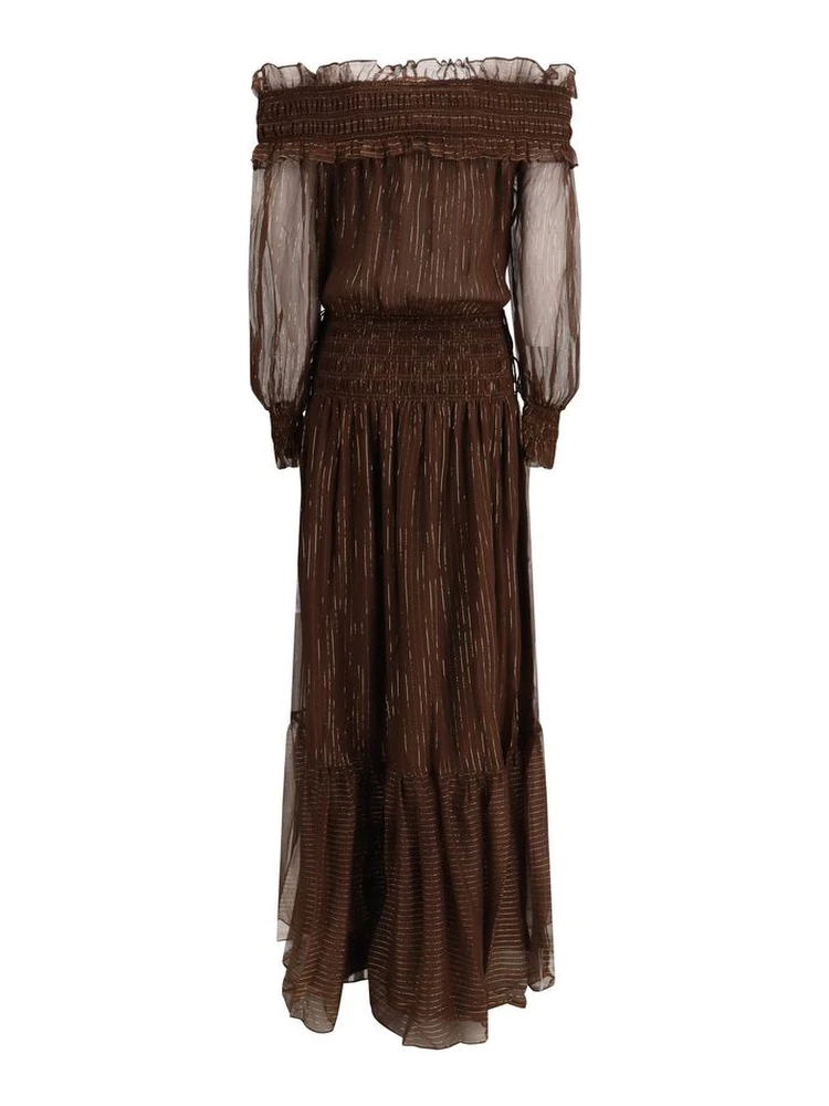 Brown Silk Long Dress alternative