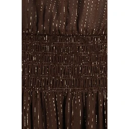 Brown Silk Long Dress