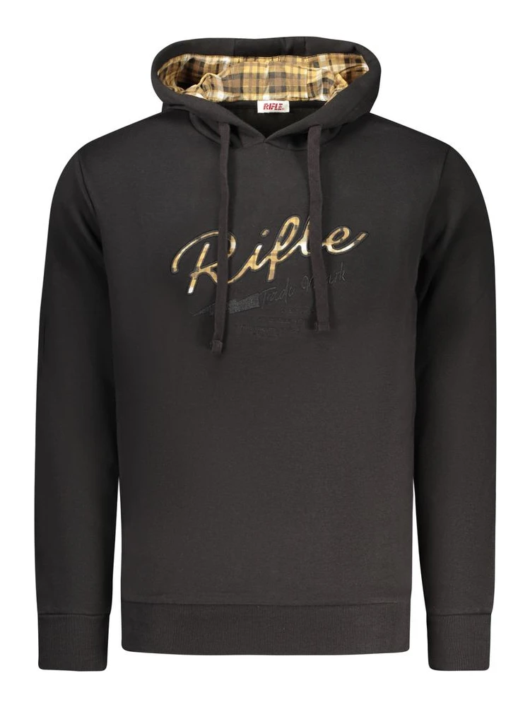 Black Cotton Men's Sweatshirt