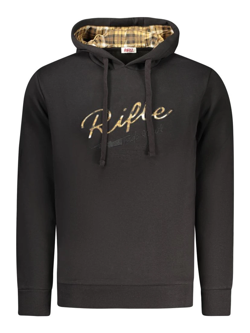 Black Cotton Men's Sweatshirt