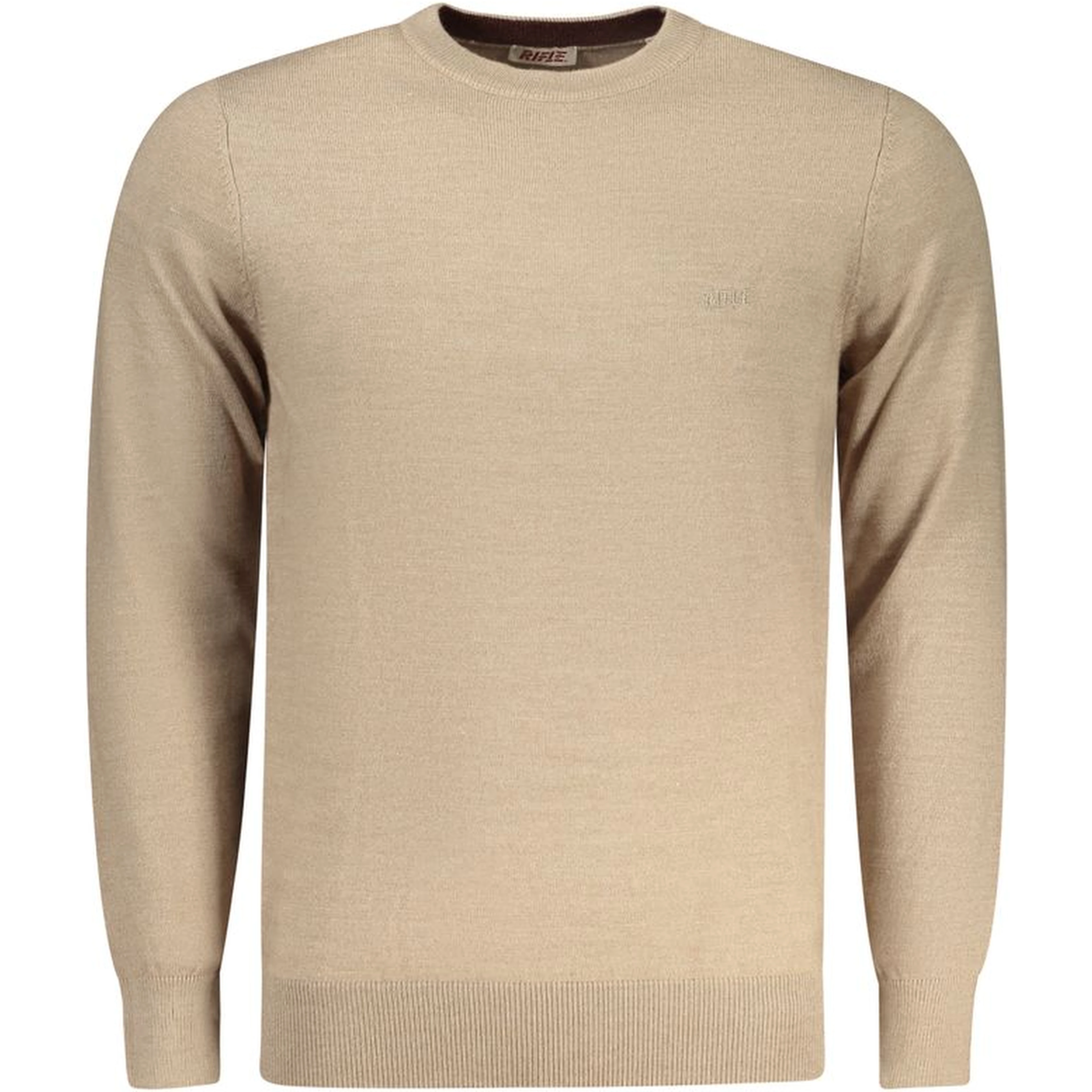 Beige Polyester Men Sweater