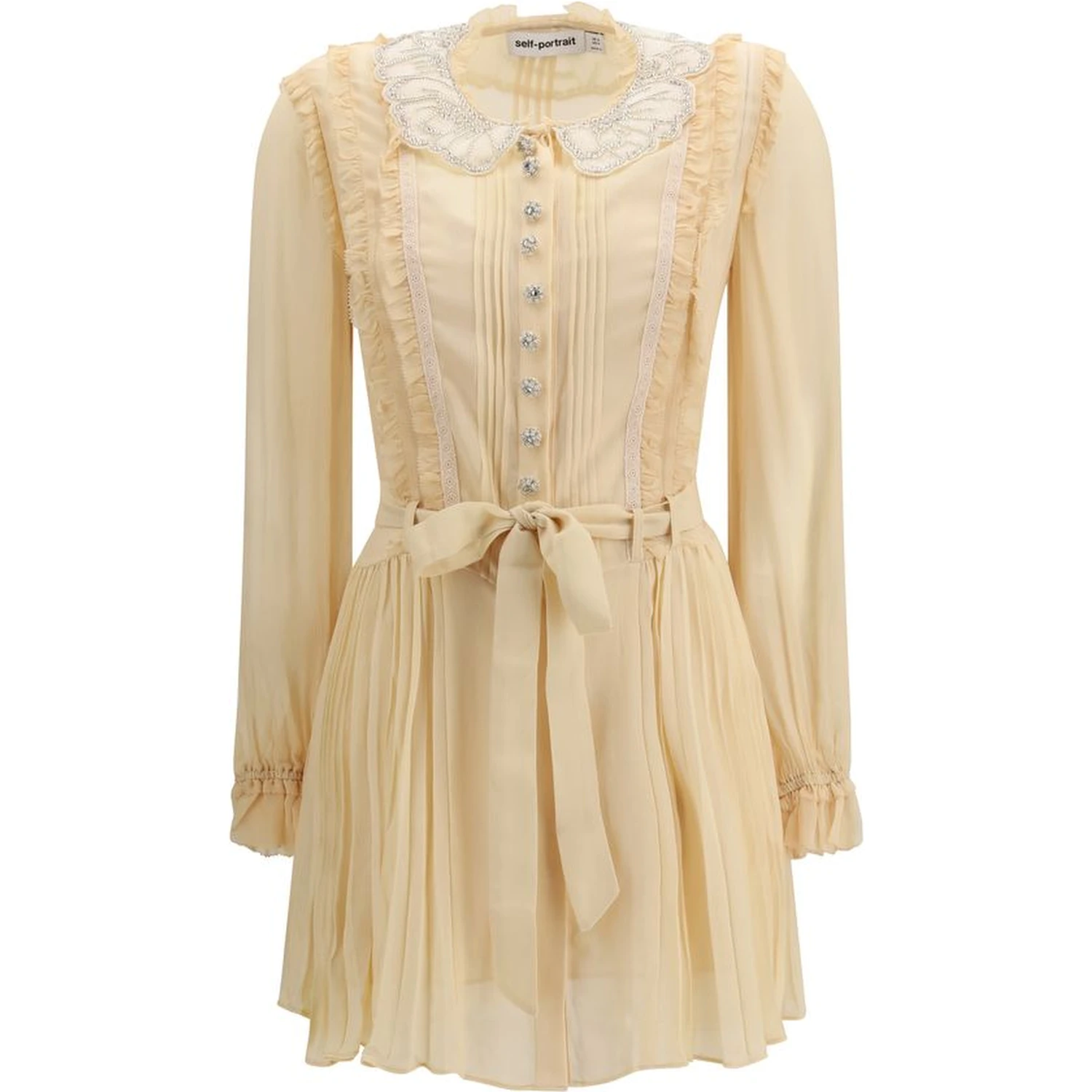 Cream Viscose Casual Dress