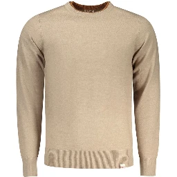 Beige Polyester Men's Sweater