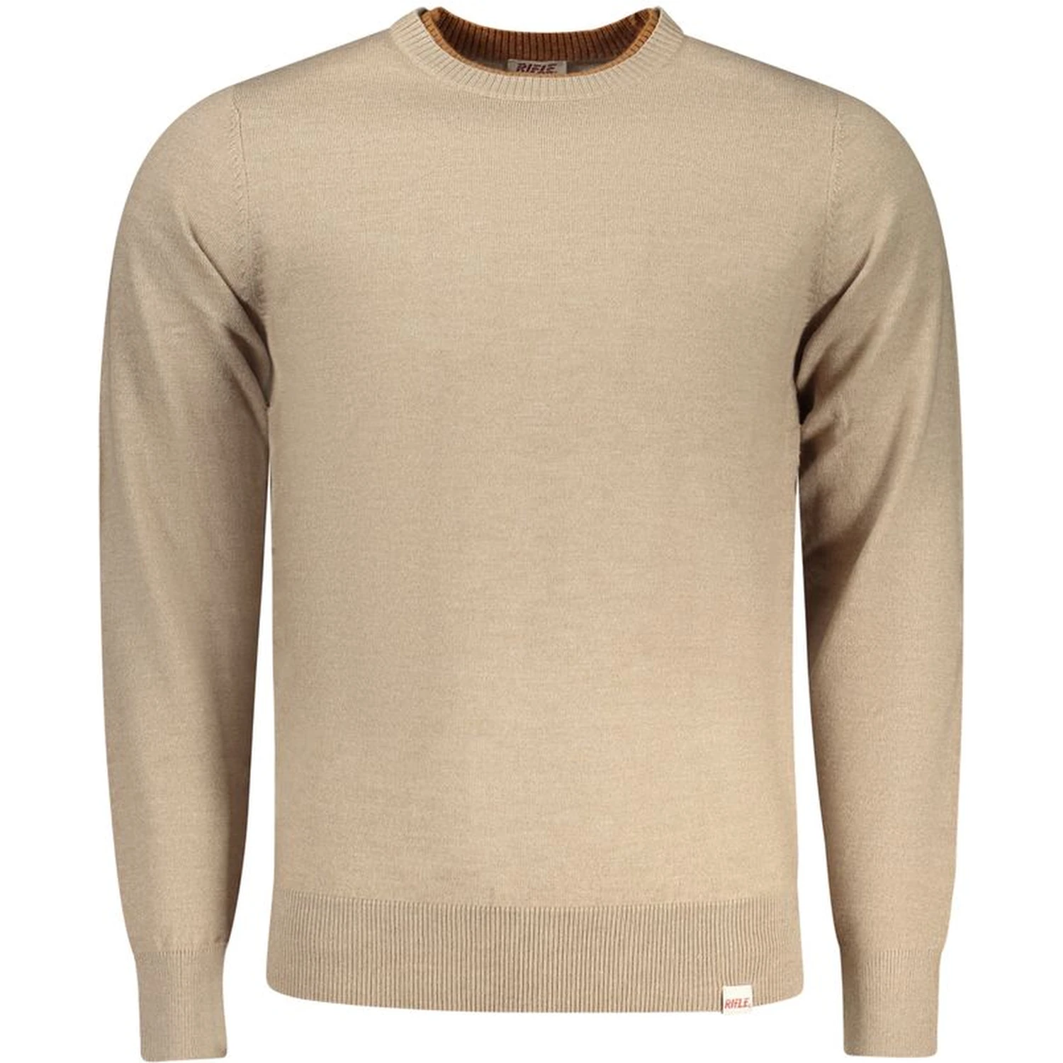 Beige Polyester Men's Sweater