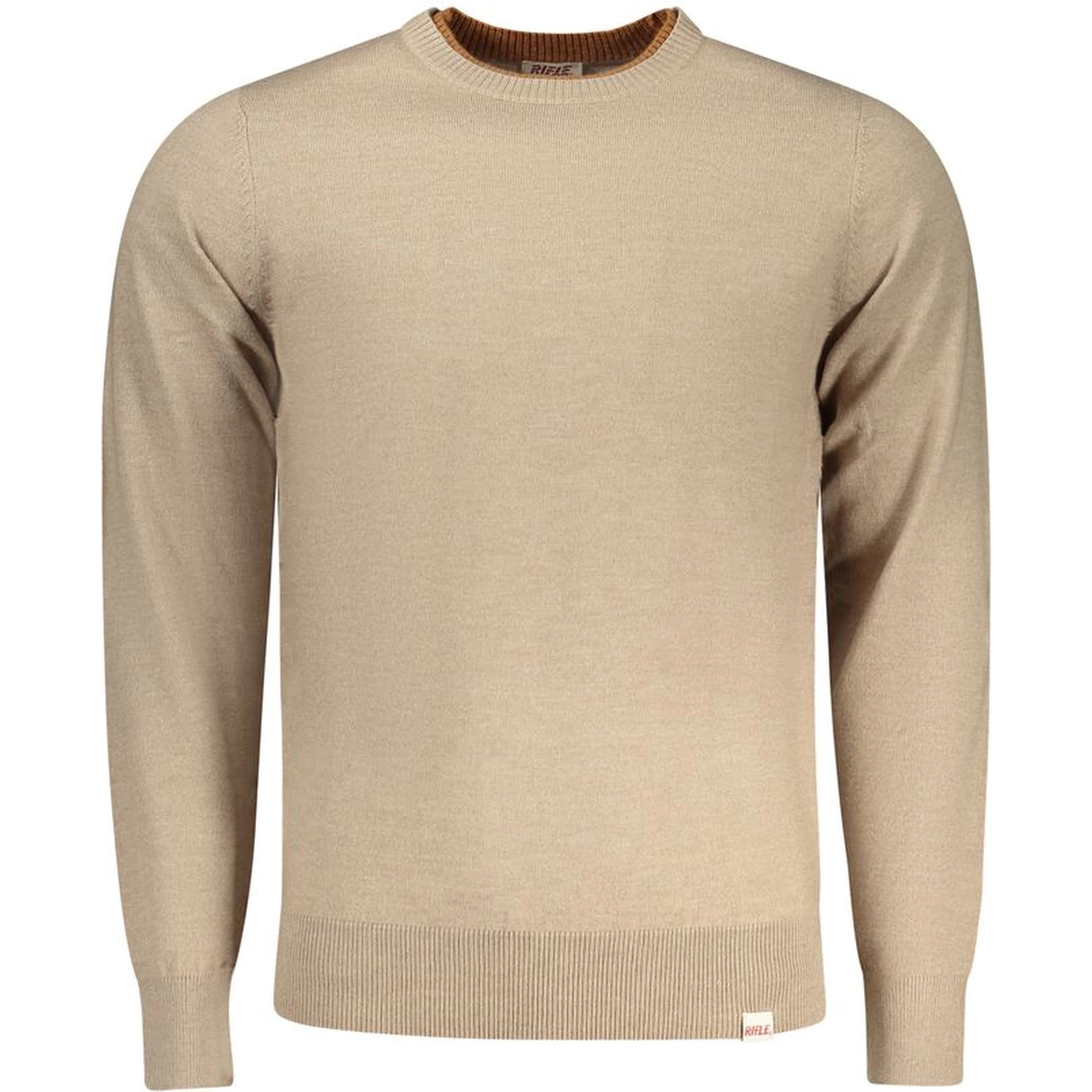 Beige Polyester Men's Sweater