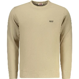 Beige Cotton Men Sweatshirt