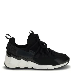 Black Neoprene Athletic Sneakers
