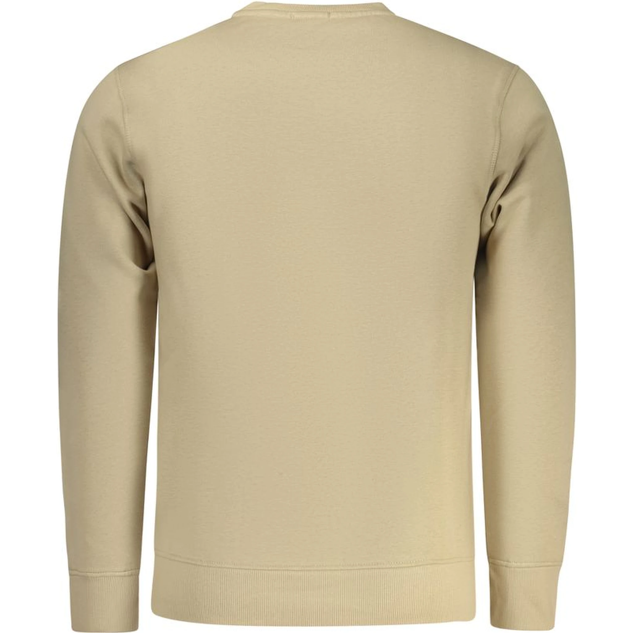 Beige Cotton Men Sweatshirt