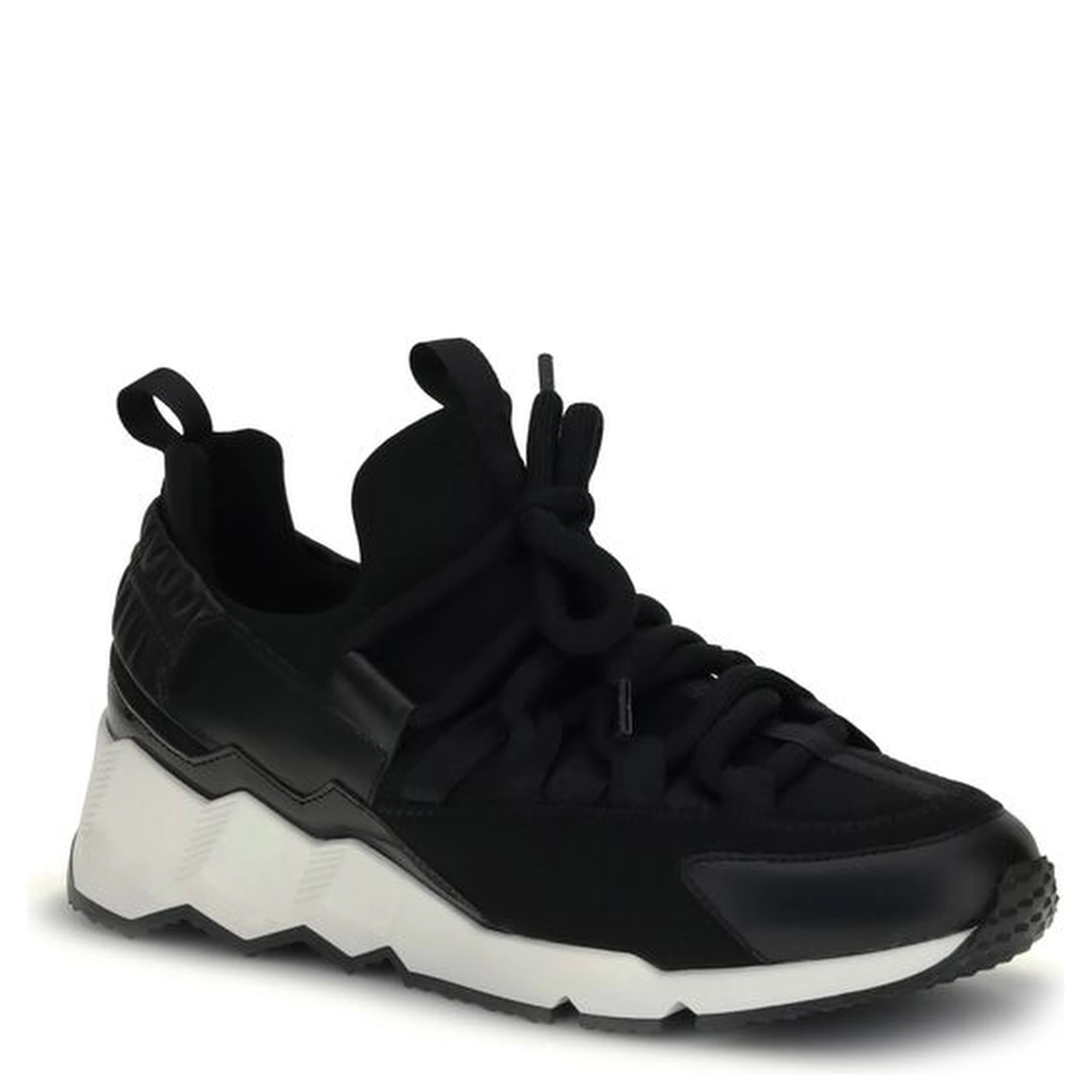 Black Neoprene Athletic Sneakers