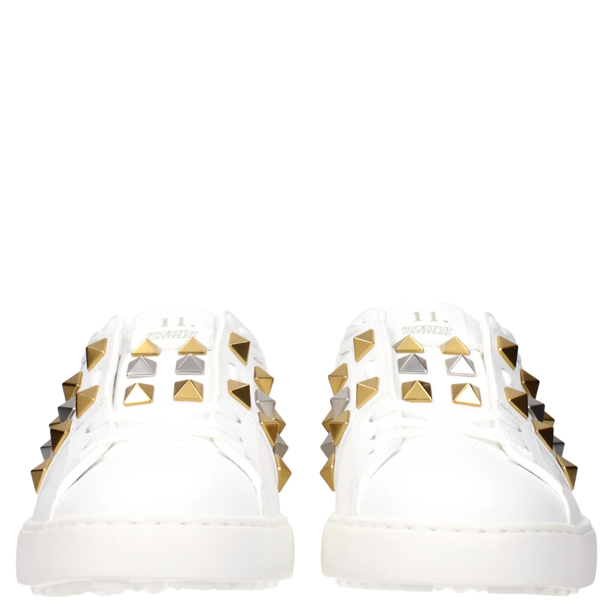 White Leather Low Top Sneakers