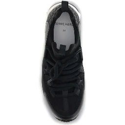 Black Neoprene Athletic Sneakers