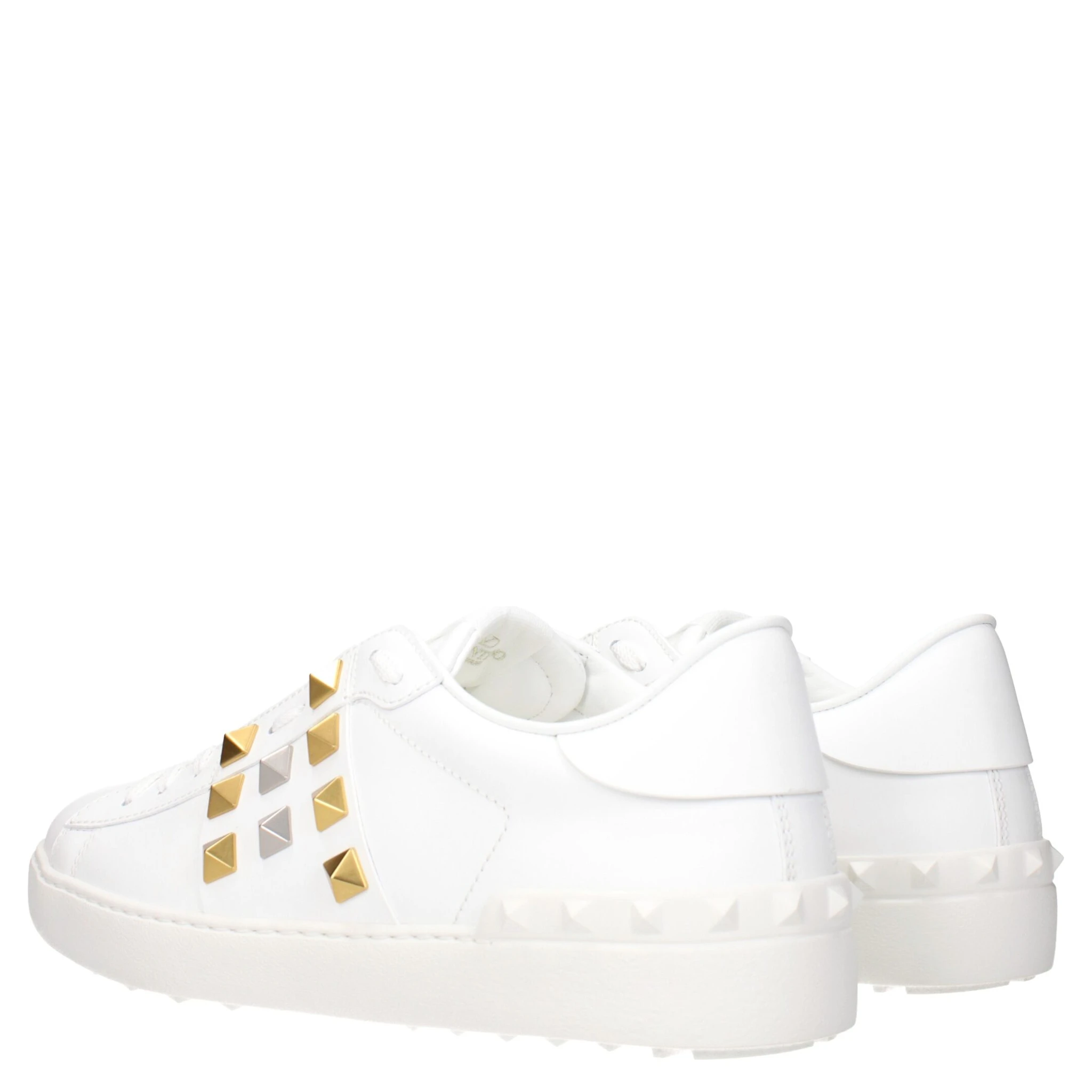 White Leather Low Top Sneakers