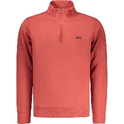 Red Cotton Men Sweatshirt