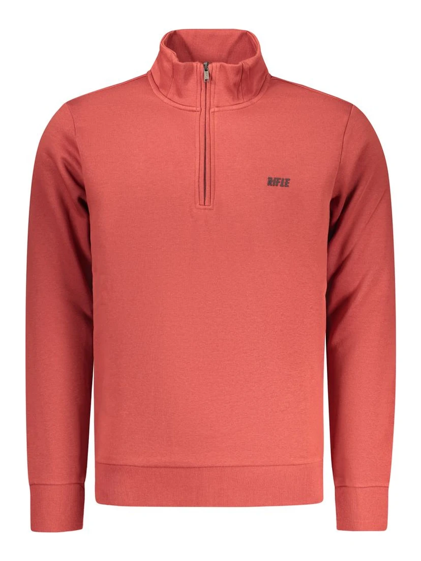 Red Cotton Men Sweatshirt