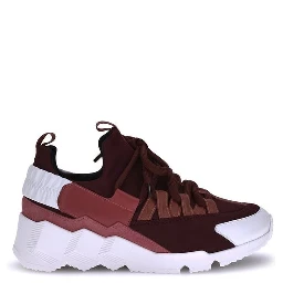 Bordeaux Neoprene Athletic Sneakers