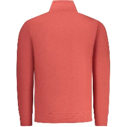 Red Cotton Men Sweatshirt
